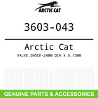3603-043 Arctic Cat Oem Textron Valve Dia