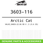 Shock-22.86 3603-116 Arctic Cat Oem Textron Valve Od Id