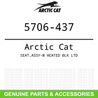 5706-437 Arctic Cat Oem Seat Heated Blk Ltd