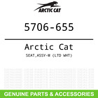 5706-655 Arctic Cat Oem Seat Ltd Wht
