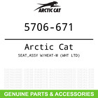 5706-671 Arctic Cat Oem Seat Assembly Wht Ltd