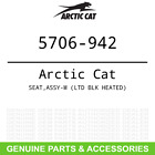 5706-942 Arctic Cat Oem Seat Ltd Blk Heated