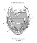5812836 Polaris Foilhood Rh New