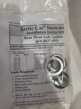 0637-495 Arctic Cat Rear Pivot Axel Update