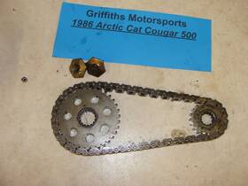 1017-325 Arctic Cat 1986 Cougar 500 Fan F/c Track Chain Drive Gear Sprocket Set 35t 20t