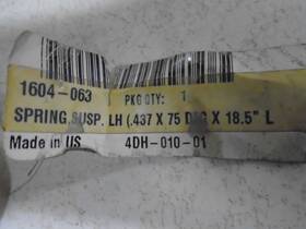 1604-063 Arctic Cat Snowmobile Lh Suspension Track Spring