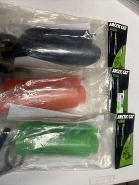 4639 Arctic Cat 136/044/135 Snowmobile Shock Guards Orange Black And Green