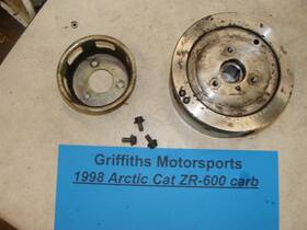 Fp9410 Arctic Cat Fp9411 1998 Zr600 Carb 99 Zl Magneto Flywheel Starter Recoil Cup