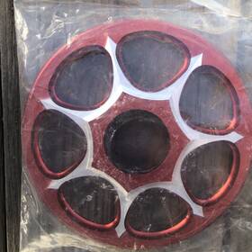 318-mm6-rs Mountain Machines Performance Wheel 6 3/8 Billet Red Starfire New