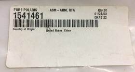 1541261 Polaris New Oem Rta Arm Assembly 2001 500 Xc L/c
