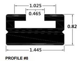 408-56-80 Spi Slide Profile 8 - Black 56 Inch