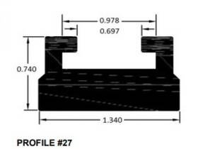 627-56-80 Spi Slide Profile 27 - Black 56 Inch