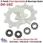 9 Tooth Vintage Front Sprocket Bearing Seal 04-102 For Ski-doo Olympic Elan Tnt. Fixed Price $41.99.