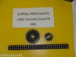 83 84 Yamaha Excel Iii Es 340 81? 82? Track Drive Chain Sprockete Gears Set. Fixed Price $36.00.