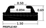 Spi Black Slide Runner Profile 56" 421-56-80. Fixed Price $36.01.