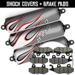 Front+rear Grey Gytr Shock Covers+brake Pads For Yamaha Raptor 700 2013-2023. Fixed Price $43.98.