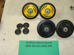 2000 Ski Doo Mxz 600 Zx Chassis Track Idler Bogie Wheels Mounts (4) Yello. Fixed Price $65.00.