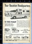 1961 Vintage Magazine Page Ad Ford Pickups Sports Bodies. Fixed Price $10.75.