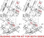 Upper & Lower Ski Suspension Bushing And Pin Kit Yamaha Pz Phazer Vt Venture 480. Fixed Price $79.88.