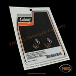 Colony 9758-2, Fork Slider Drain Screws, P/n 45858-77, Button Head Allen, Chrome. Fixed Price $5.41.