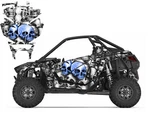2020 - 22 Polaris Rzr Pro Xp Graphics Decal Kit Bone Yard Skulls 9800 Blue. Fixed Price $549.00.