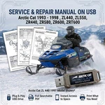 Arctic Cat ZR600 ZRT600 1993 - 1998 Service Repair Shop Manual Usb. Fixed Price $23.99.