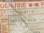 Kawasaki 92081-3514 Spring Susp Lh New Genuine. Fixed Price $27.95.