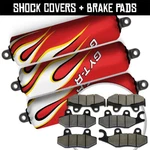 Front+rear Red Gytr Shock Covers+brake Pads For Yamaha Raptor 700 2013-2023. Fixed Price $43.98.
