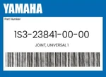 Yamaha Genuine Joint, Universal 1S3-23841-00-00. Fixed Price $60.89.