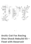 Arctic Cat Fox Racing Shock Rebuild Kit Float W/ Reservoir 2603-498 New Nos Oem. Fixed Price $165.95.