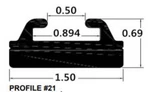 Spi Slide Profile Black 56" 421-56-80. Fixed Price $25.95.