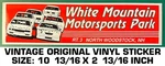 White Mountain Motorsports Park - Vintage Original Vinyl Decal Sticker Nascar. Fixed Price $10.18.