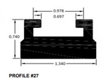 Spi Slide Profile Black 56" 627-56-80. Fixed Price $25.95.