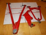 2009 Ski Doo Summit 800 Right Front Arms-lower & Upper With Spindle. Fixed Price $75.00.