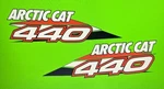 Arctic Cat Snow Pro 440 Iron Heat Transfer Seat Decals. Fixed Price $55.00.