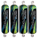 Cyan & Green Polaris Adventure Shock Covers Ranger Ace 570 Rzr 800 900 (set 4). Fixed Price $40.95.