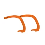 Polaris Snowmobile Orange Burst Ski Hoops 2876062-647. Fixed Price $63.95.