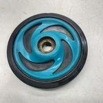 Wheel, Idler 6.38" Scrolled Teal - 1999 Polaris Sno Trail Touring. Fixed Price $24.99.