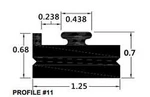 Spi Black Slide Runner Profile 70" 211-70-80. Fixed Price $47.73.
