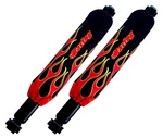 Shock Cover Pour Bombardier, 2 Couvre Amortisseur Flame Racing Orange Jaune. Fixed Price $35.90.