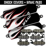 Front+rear Black Gytr Shock Covers+brake Pads For Yamaha Raptor 700R 2013-2023. Fixed Price $43.98.