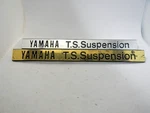 Nos Oem Yamaha T.s Suspension Emblem Gold & Silver 8X9-77141-00-00. Fixed Price $25.00.