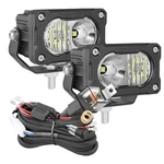 Sport Led Lights Pair 3" White Cube Pods Driving Spot Flood Combo & Wire Harness. Fixed Price $43.95.