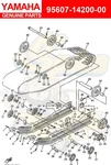 Yamaha Nut, Self-locking (8BF) 95607-14200-00 Oem New. Fixed Price $19.00.